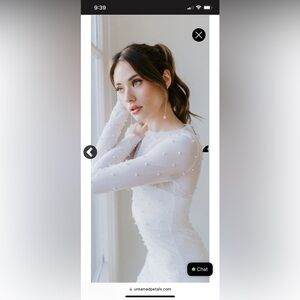 Untamed Petals- NWT- Pampas Sheer Pearl Bodycon Dress- size L